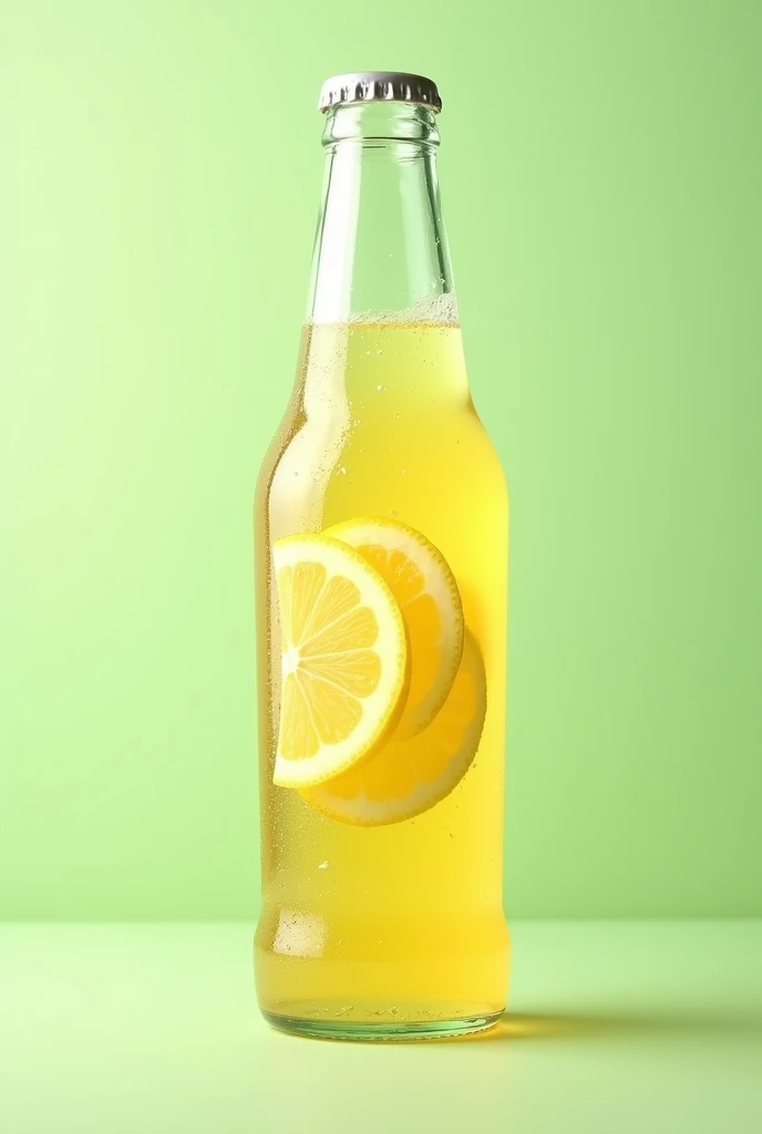 YOU CAN design AN ADVERTISING and a poster for a DIET DRINK AIMED AT YOUNG PEOPLE IN PARTICULAR WHO PREFER LOW-CALORY SOFT DRINKS WITH A LIGHT APPEARANCE (let it be white) THE NAME is lemon fizz. with the most transparent and refreshing liquid in the bottle, the light green background and the soda is called lemon fizz