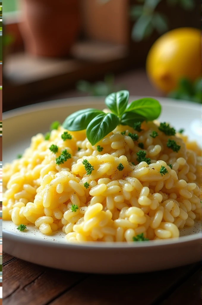 Sicilian Lemon Risotto with Herbs.