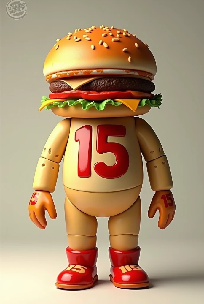 Number 15 with arms and legs