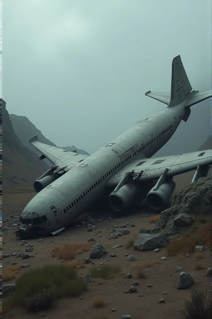 A crashed aeroplane for youtube thumbnail.