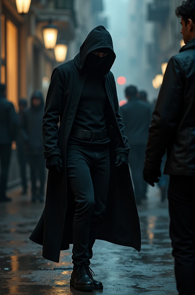 Make a picture of a thief stealing from someone