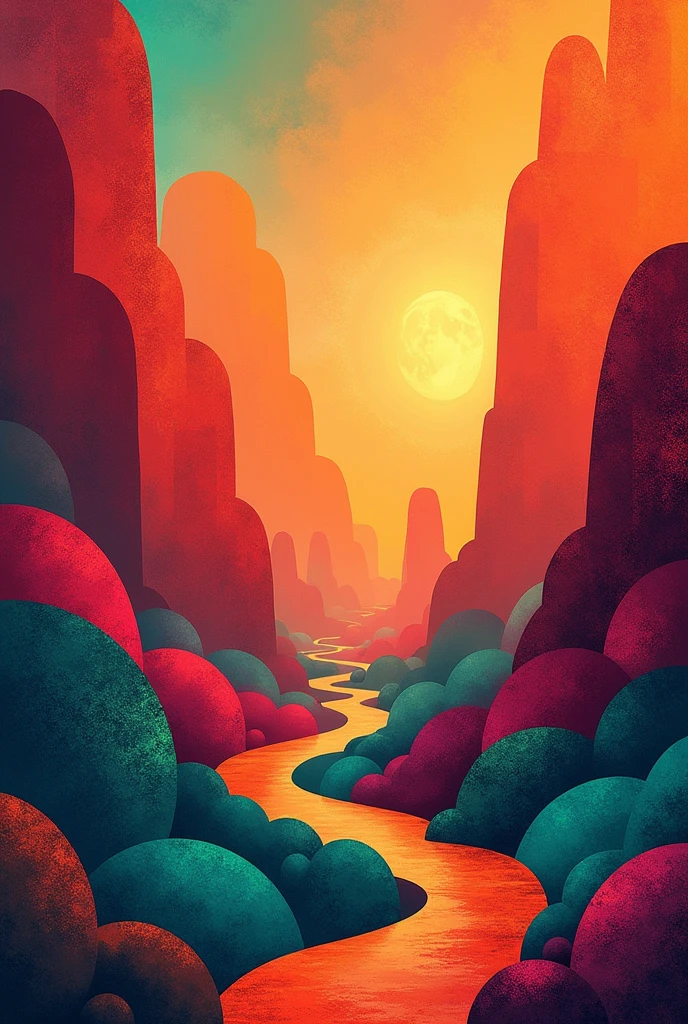 Background for flyer with many Andean colors with the graphic measurements of Instagram