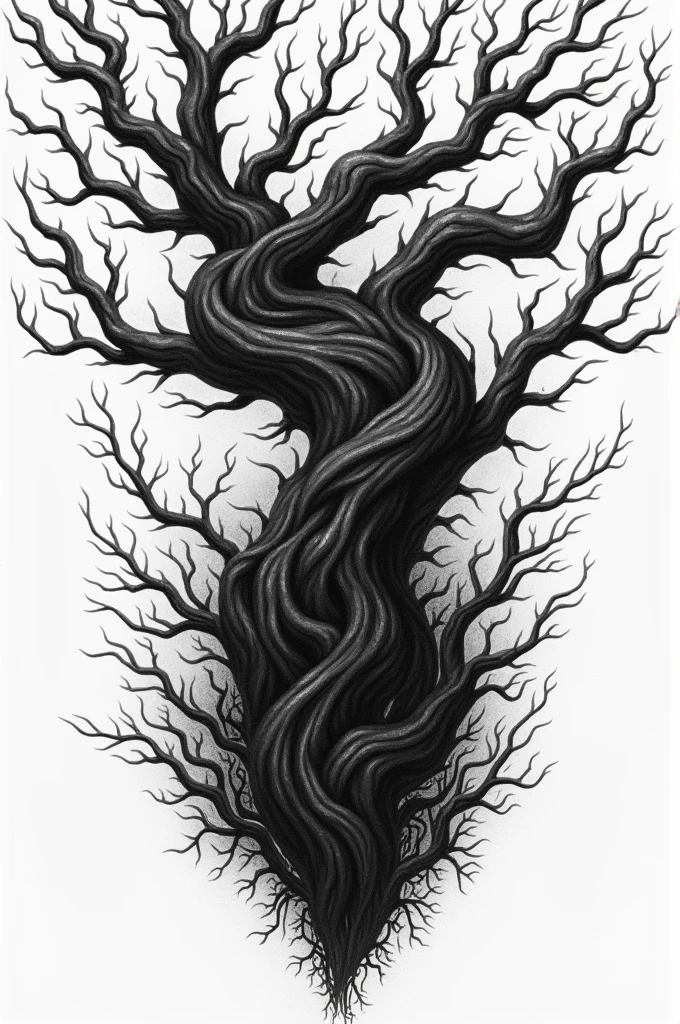 Create a 10cm tattoo of a thorn forest