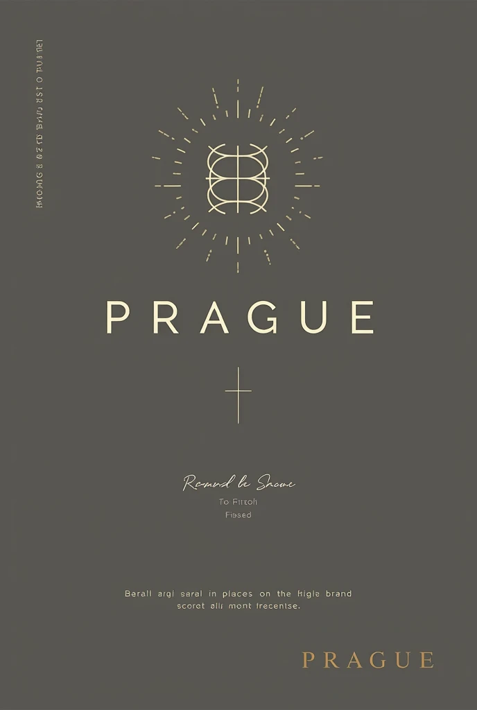 create a clothing brand logo with the name "prague"