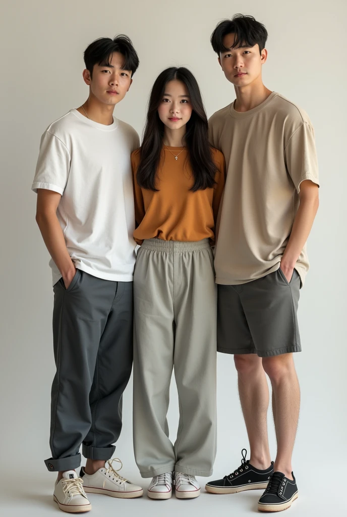 Triplets two males and one female  Koreans real appearance 