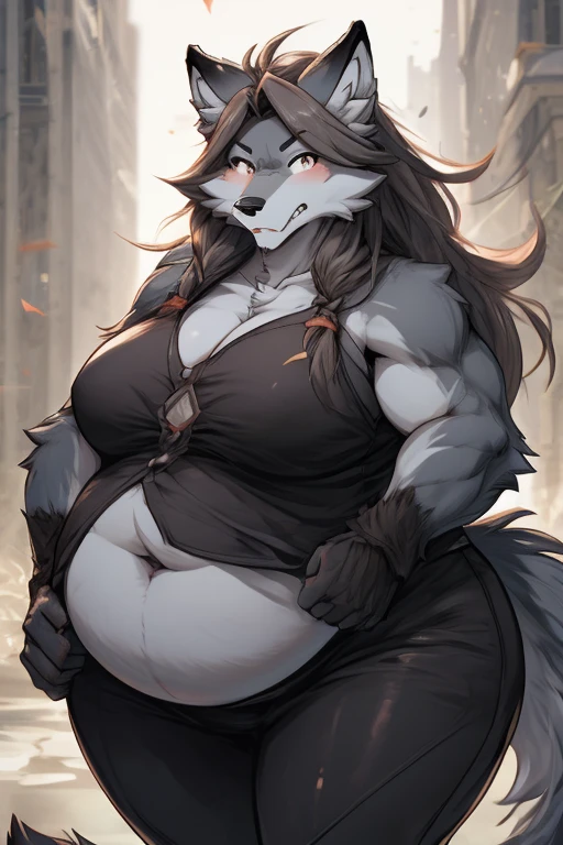 solo, 1girl, furry, full body,  [Uploaded to e621.net;  ((by bebebebebe)), ((small details:1.2)), ((prefect body structure)), ((amazingly prefect anatomy)), no mistakes, (cinematic lighting), (fluffy full black feral monster), (thick scruffy fur all over body:1.3), humanoid, brutish, ((think long sharp pointy claws)), ((hair monster)), no face, (in a abandoned dark scary room),    (9 ft tall), (macro), no mask, (huge hips and waist), hour glass figure, (huge breasts:1.0), ((puffy black fur)), poofy fur, neutral, ((long fluffy tail)), fluffy sides, (big cleavage:1.3), tall, ((no face)), ((cute plastic mask)), ((detailed simple mask:1.1)), ((irises)), (((covered head to toe in lush big messy fur))), ((hair)), ((thick limbs)), dark, looming, nipples, ((black fur)), ((solid body)), ((following design)), ((succulent soft smooth plump velvety boobs:1.1)), ((big lush gray popping nipples)), ((gray sparkle nails)), ((able to kill you but isn't)), ((extremely fluffy arms)), ((cream uder belly)), ((scary dark ambiance)), ((black fog)), ((fog machine smoke)), ((think lush abundant mane)), ((small nipple piecings)),
((slightly leaning forward pose)),