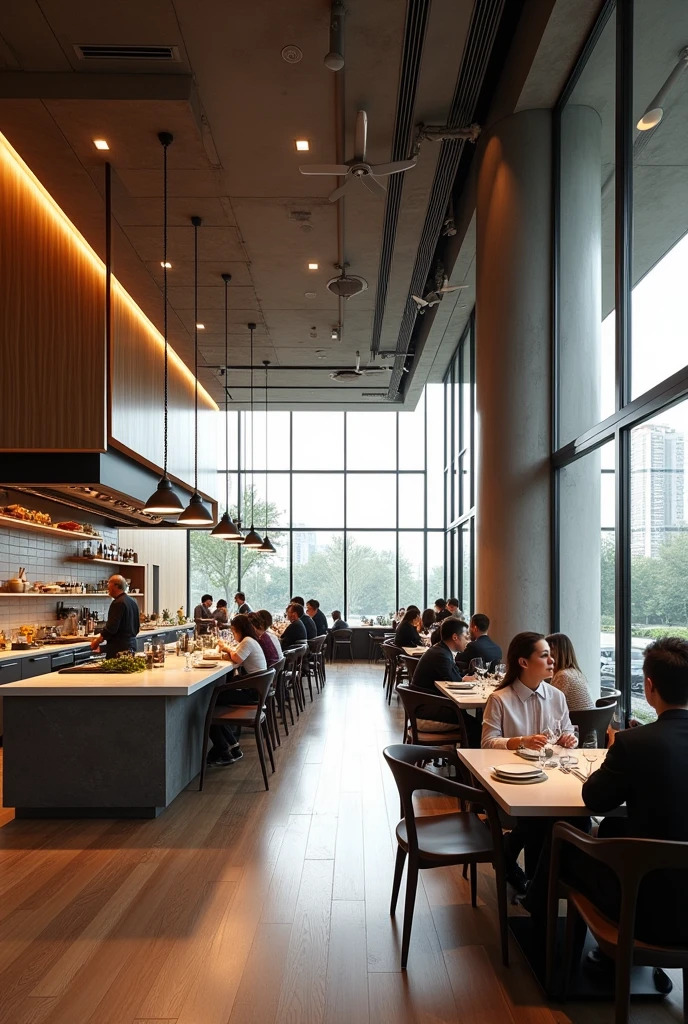 Interior design of food premises