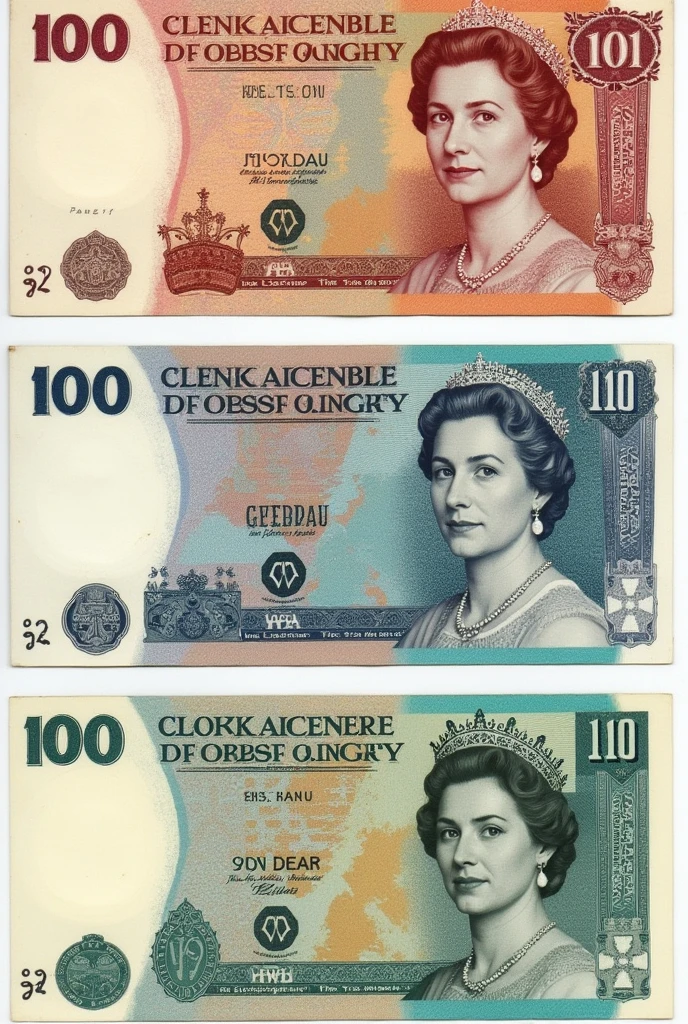 What would the real note look like if the monarchy had been restored in 1993?