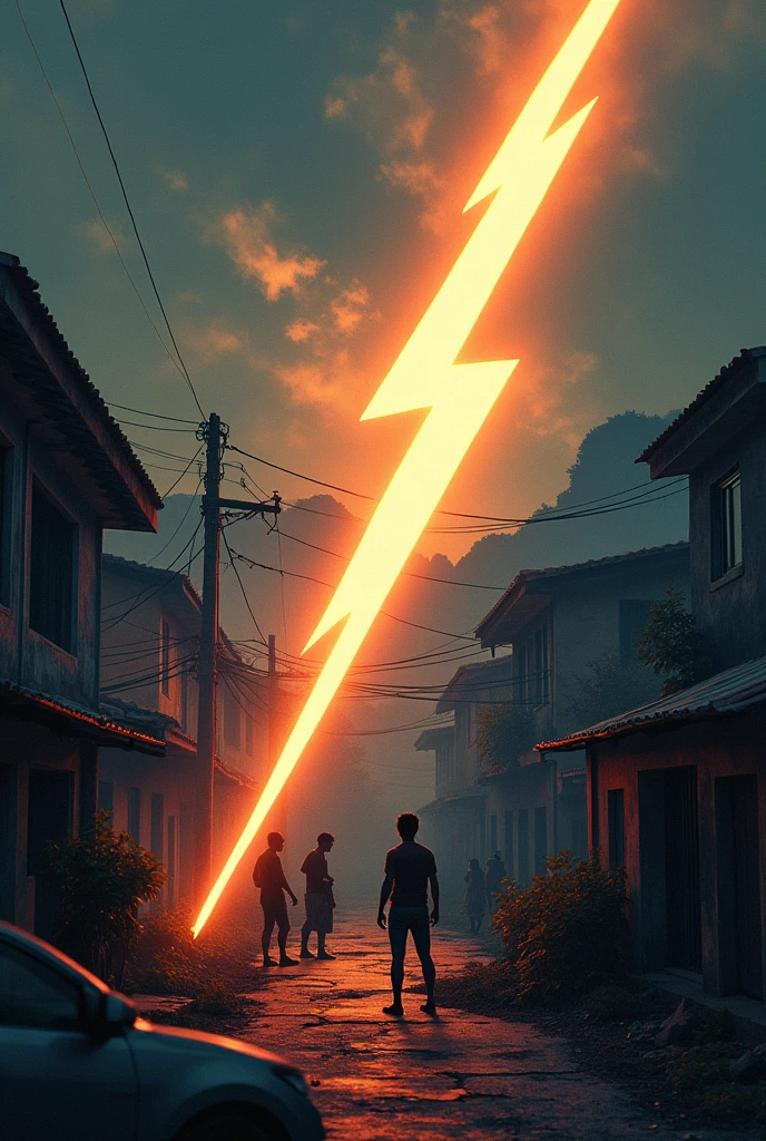 Photo divided in half by a diagonal lightning bolt line in which the left side shows the beginning of the patriarchy in Colombia and on the right side the current patriarchy in Colombia that shows how violent the patriarchy was in the era of violence, The one on the right with a patriarchy adapted to current daily life in Colombia