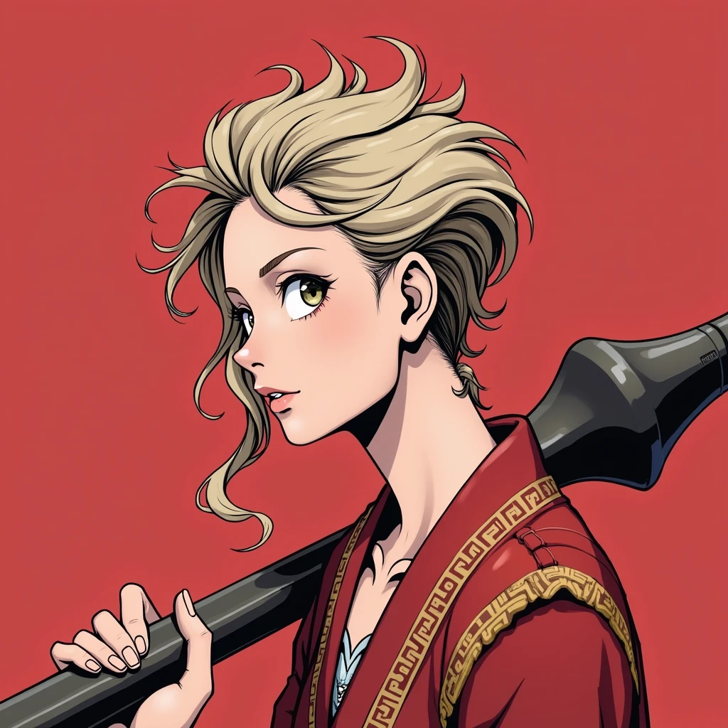 Anime, flowing hair, detailed facial features, large expressive eyes, delicate skin, elegant dress, serene expression, detailed background, knight, natural lighting, vibrant colors, (best quality,4k,8k,highres,masterpiece:1.2),ultra-detailed,(realistic,photorealistic,photo-realistic:1.37),concept art
