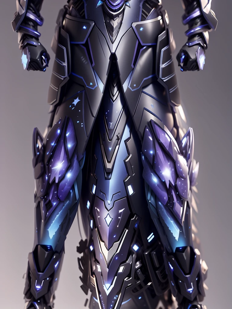 The color changes from starry sky to blue and purple，Some starry blue and starry purple（Ensure its layering and armor texture，Starry sky color as main color）