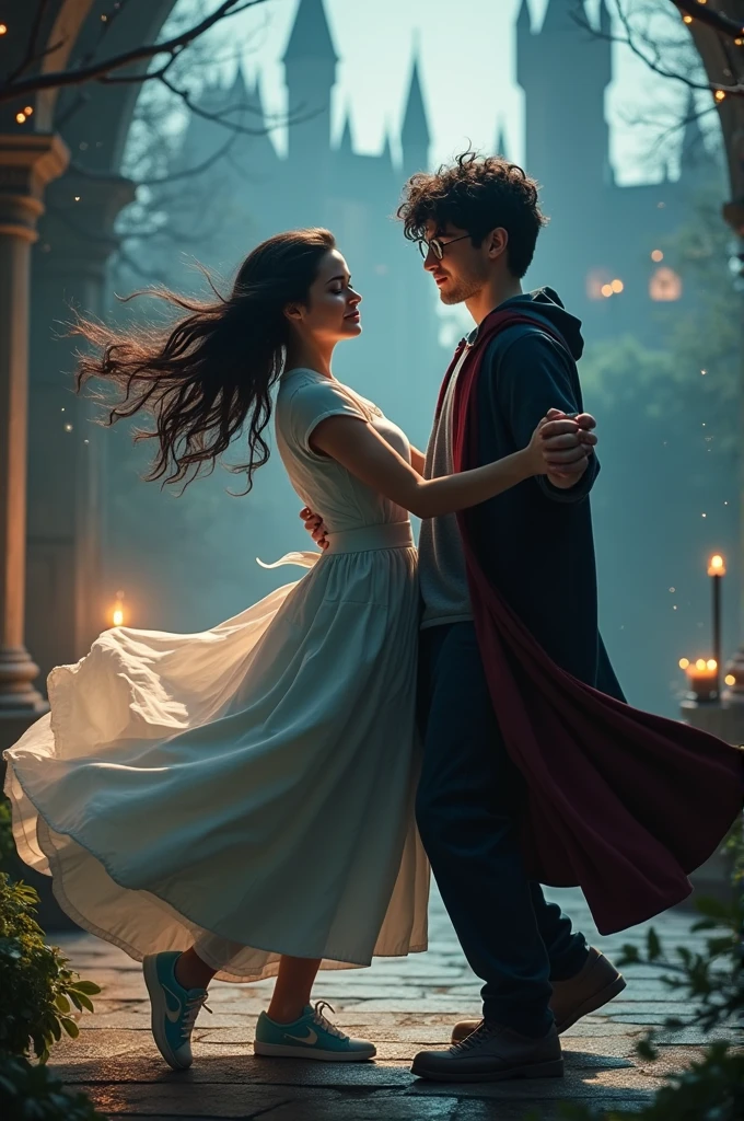 Imagen de callie Torres de grey's anatomy y harry Potter bailando 