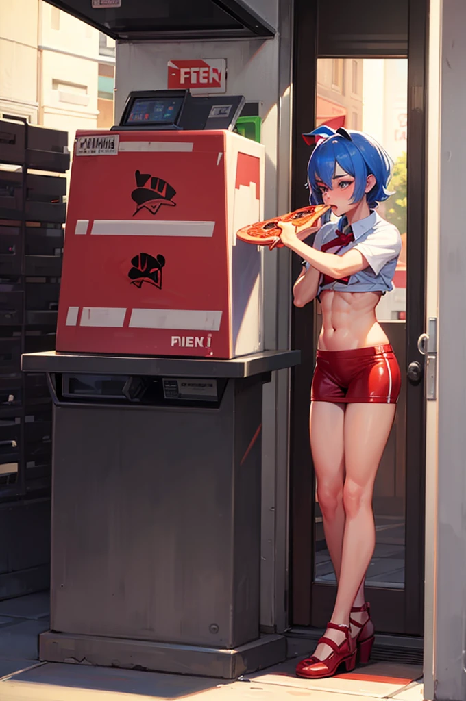 A femboy delivering pizza upset because he didn't get a tip.