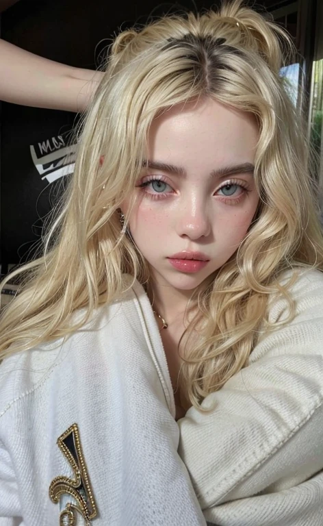 blonde woman with long hair and piercings posing for a photo, with black long hair, with long black hair, perfect white haired girl, ava max, tifa lockhart with black hair, pale porcelain white skin, anime girl in real life, with black hair, extremely black hair, very black hair, with long black hair, her hair is black