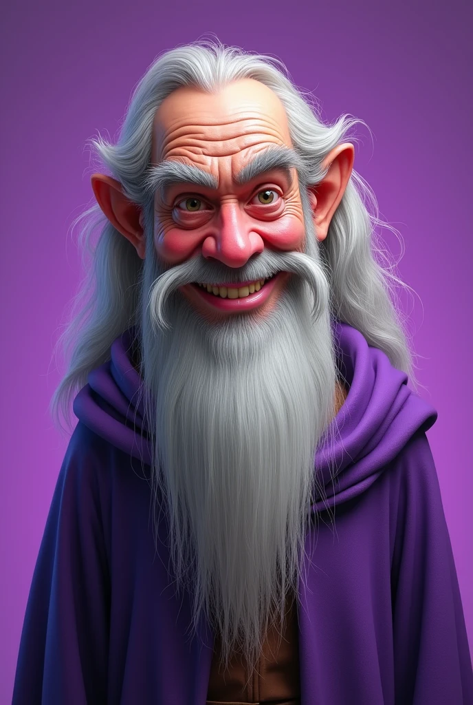 Gandalf with a funny perverted face , purple color your clothes ,