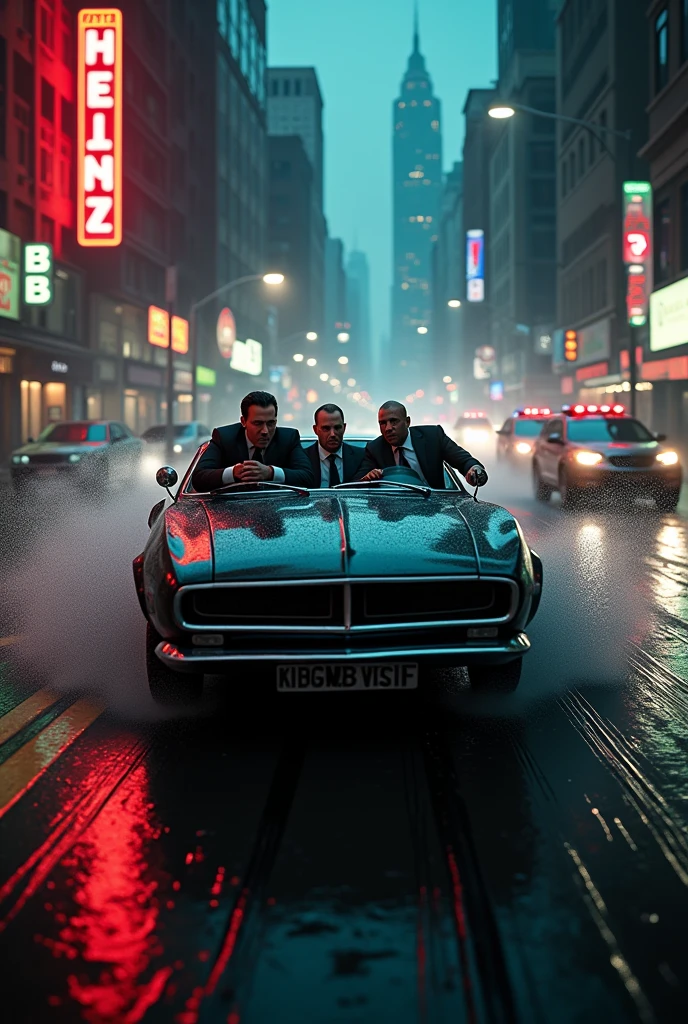 A mafia escaping from the police