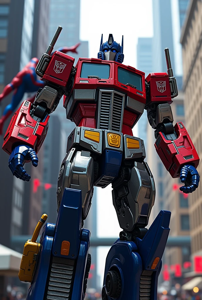 Optimus Prime and Spider Man 