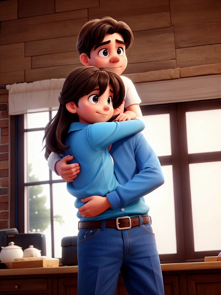 father and daughter hugging
