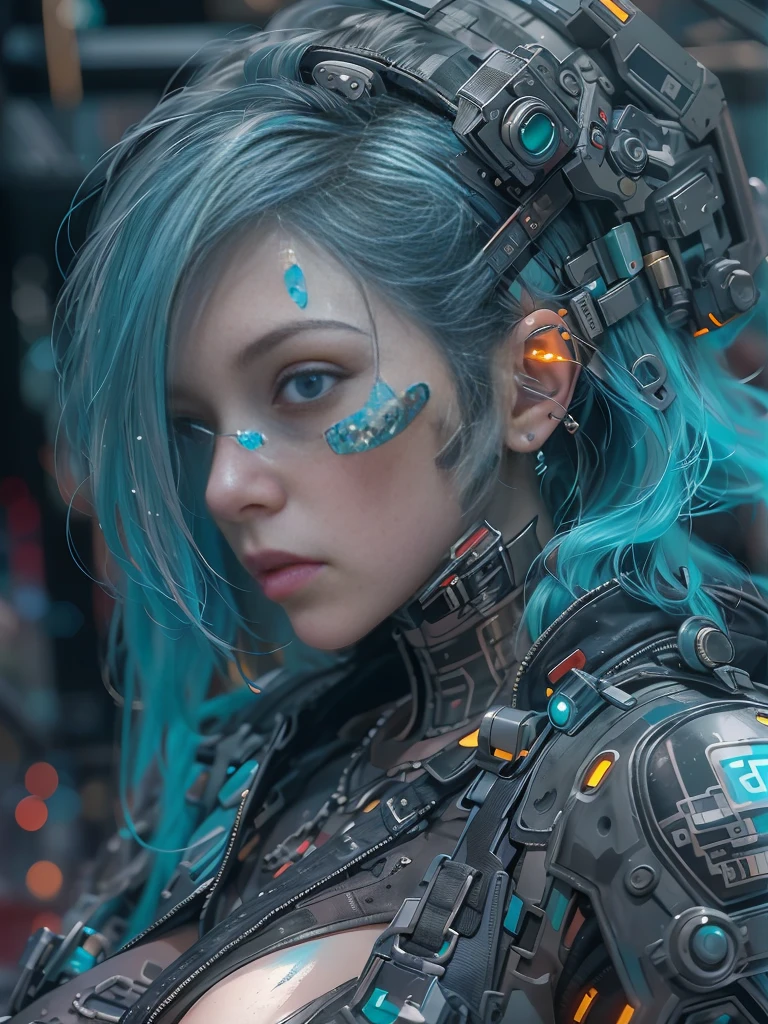 Unbeatable masterpiece, Ultra photo realsisim, Perfect Artwork, Intricate details, Best Quality, strong lights,High contrast,((Post apocalyptic futuristic Cyberpunk , outline):1.35) , ((masterpiece)),((Extremely detailed)) , ((extremely detailed and beautiful face)) , Smoky makeup, Perfectcomposition , intricate detailes , neon light , neon trim, (full body Esbian:1.25) , (Official art) , Very delicately beautiful cyberpunk girl, long blonde colored hair blowing in the wind, vibrant blue eyes, long detailed eyelashes, huge enormously gigantic tits, cleavage showing, wearing highly detailed futuristic hooded battle armor, tons of tattoos and piercings(1girl:1.3) , Solo , (glass screen:1.2) , (Clear glass) , Tindall Effect , Colorful refraction , visual impact , (High light contrast) , Colorful , Melt , (Cyberpunk:1.2) ,(flinch :1.4) ,