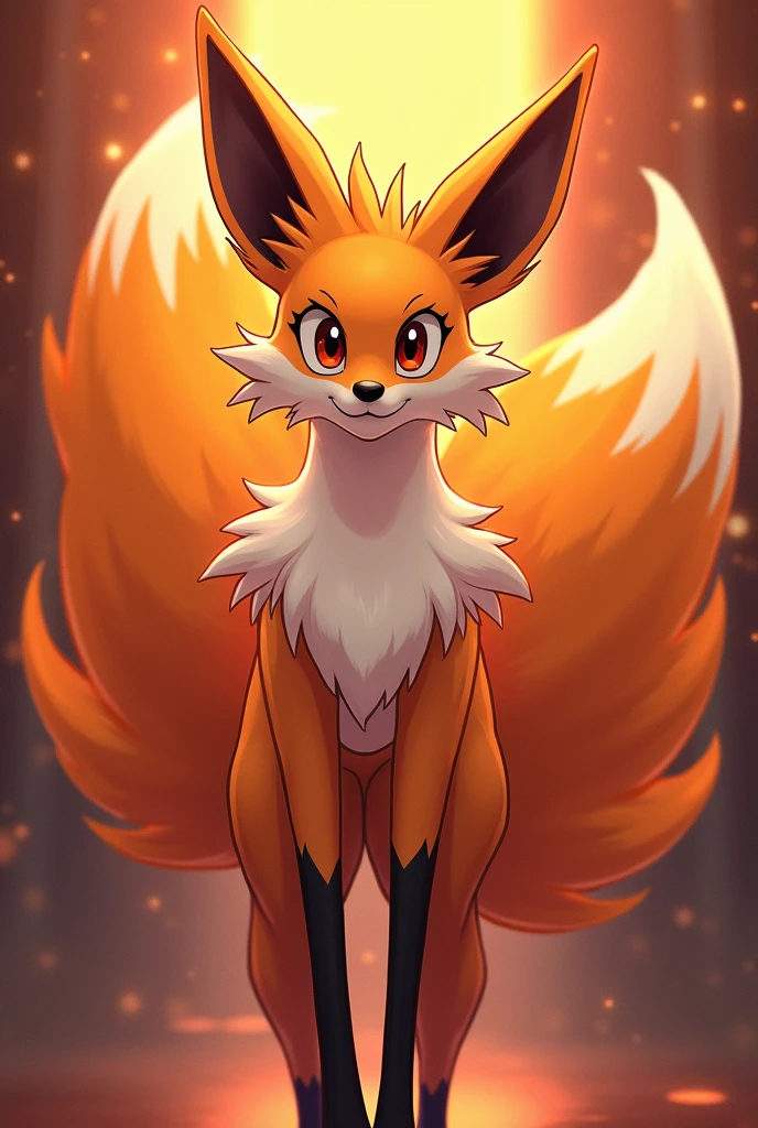 Braixen with huge legs and with semen in the vagina anime