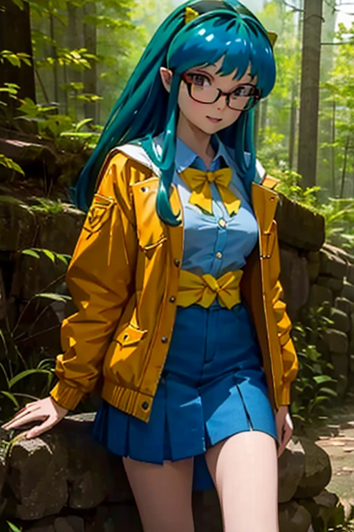 Highest quality、masterpiece、High sensitivity、High resolution、Detailed Description、Slender women、Glasses、Lum-chan Cosplay、