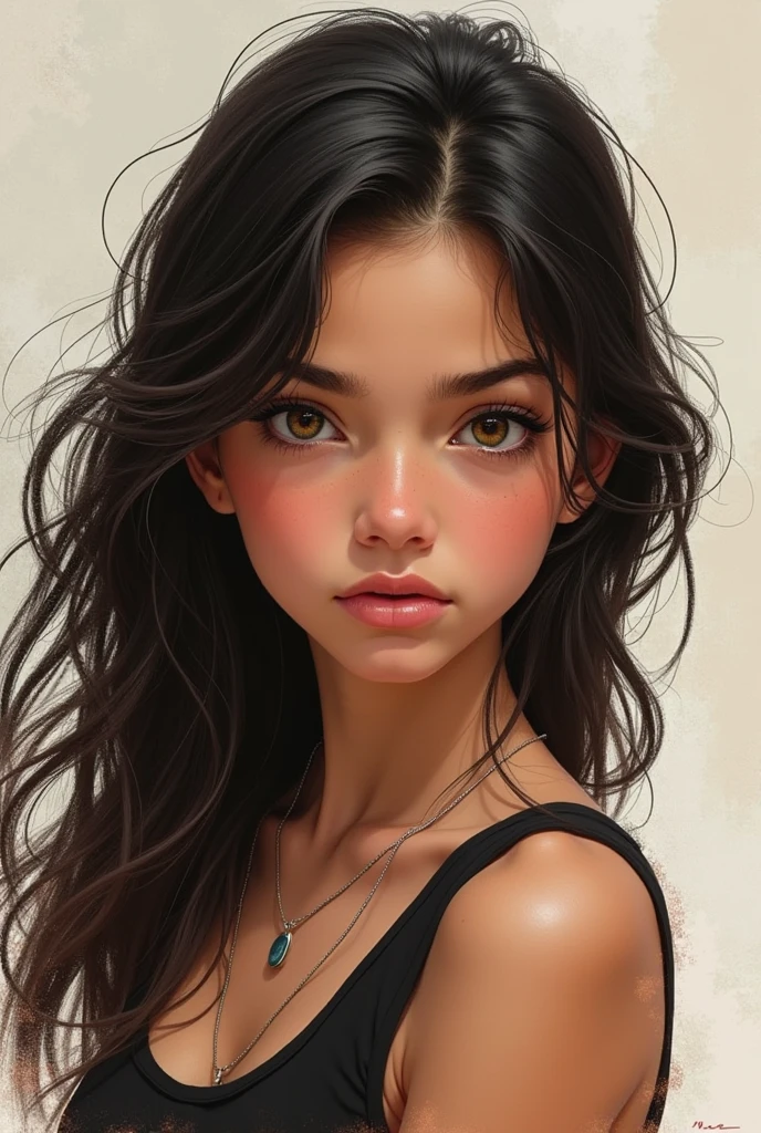 A girl with a strong personality, representing authenticity