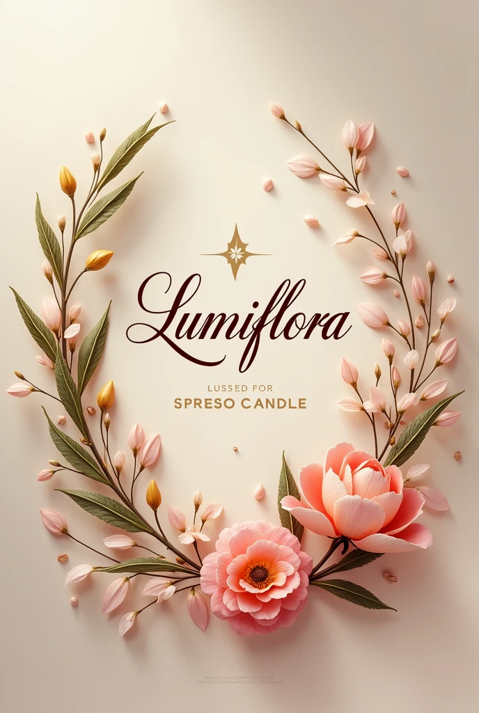 I want a logo written for my scented candle store called Lumiflora in Portuguese