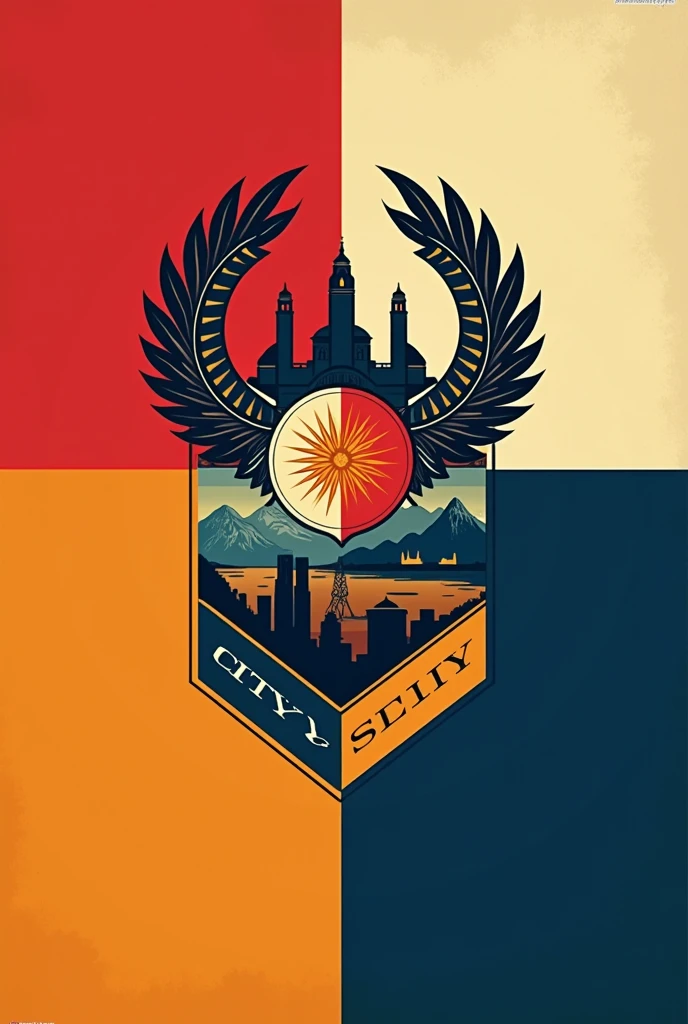 Create a flag of a fictional city