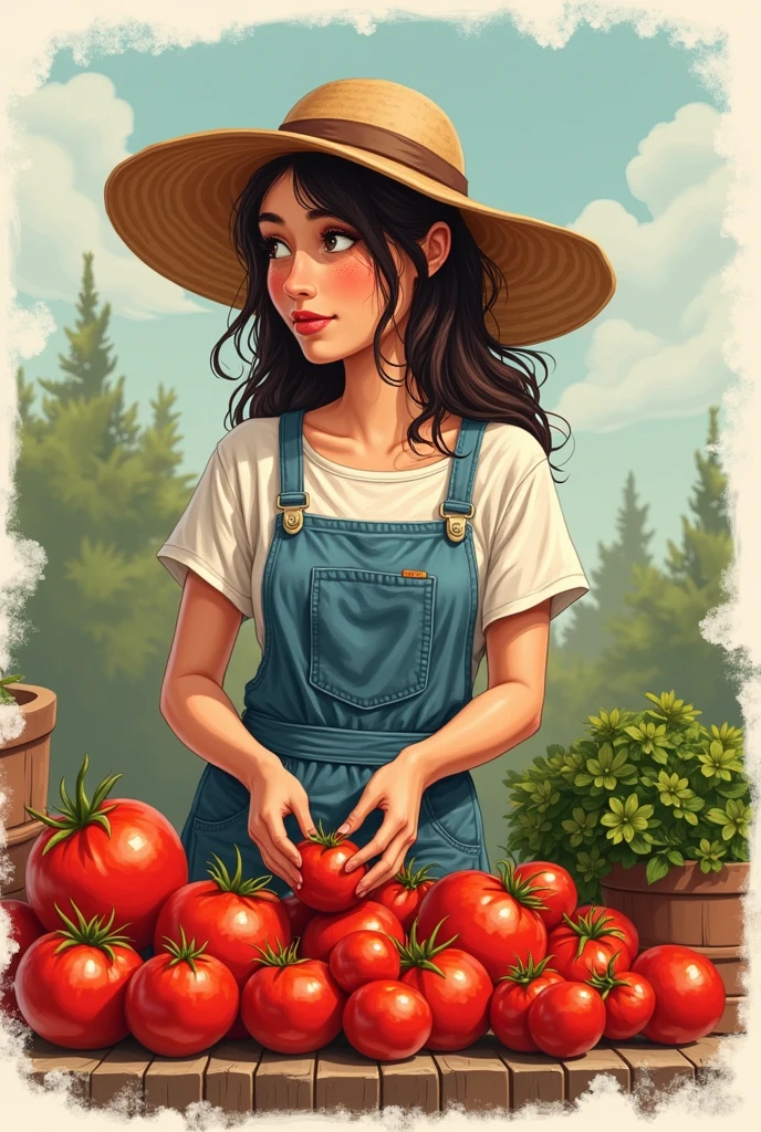 I want you to make drawings of real numbers example: a lady selling tomatoes