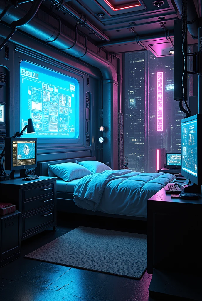 Cyberpunk bedroom