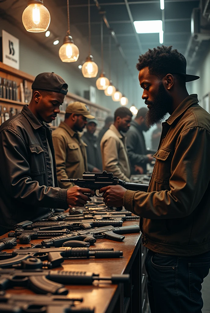 Black men buying guns

