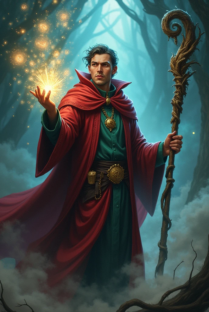 A Magician, And in one of your hands, the icons are only in jpg, PNG, pdf, cdr and ps floating, and in the other a staff.