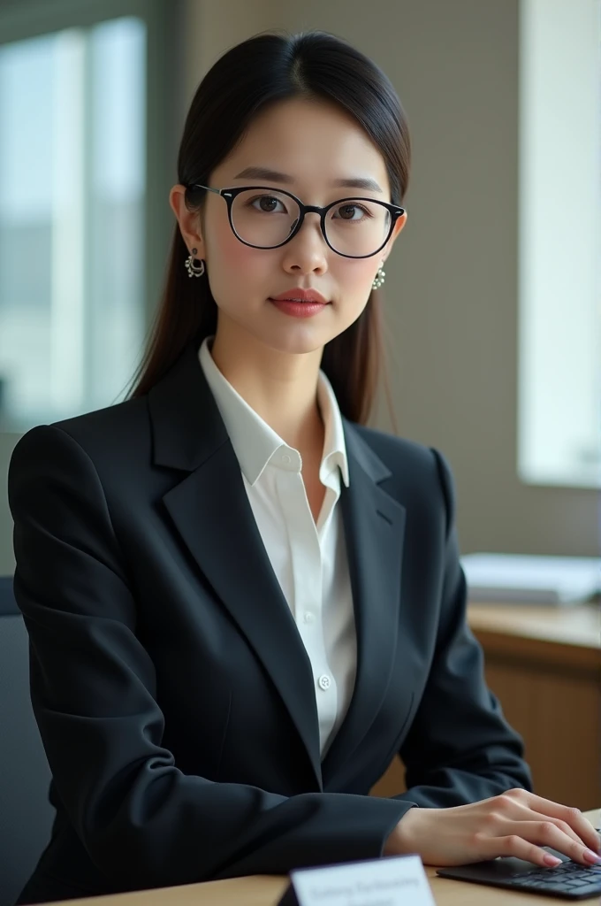 A capable and career-oriented Japanese woman Glasses