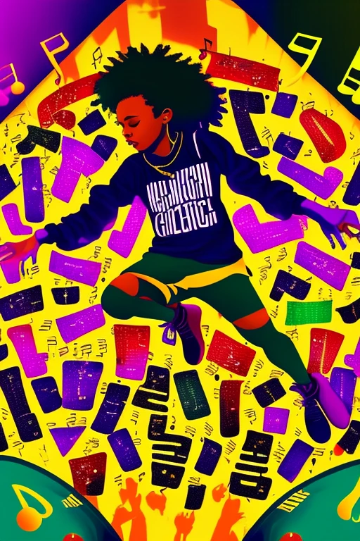 A background filled with scattered musical notes in various sizes and colors
A background completely filled with scattered musical notes in various sizes and colors, covering the entire screen.
beautiful girl colorful image
Dance hiphop Dance CREW Waacking Dance
Punking
black medium hair black medium hair
Five fingers Baggy clothes Baggy clothes