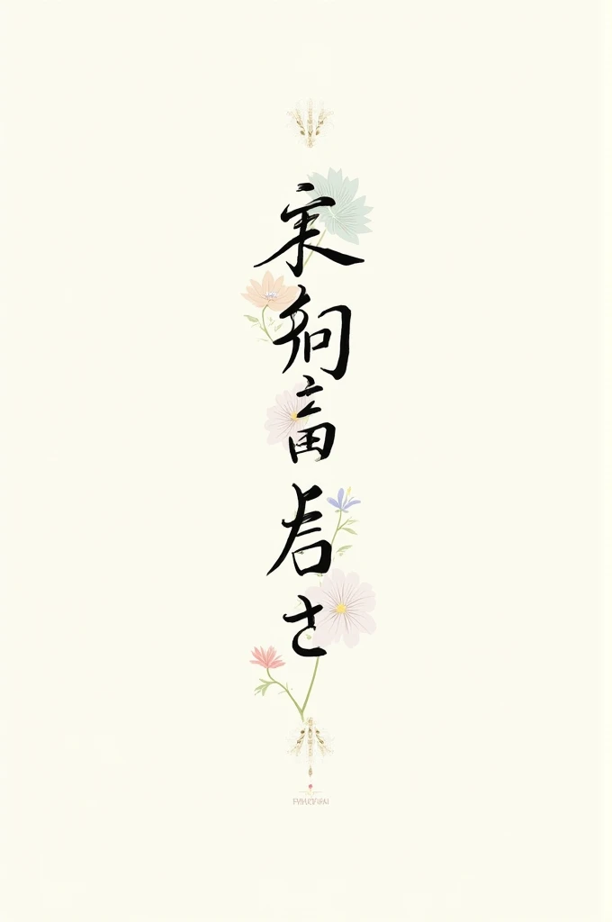 Draw letters that say: Hana no size