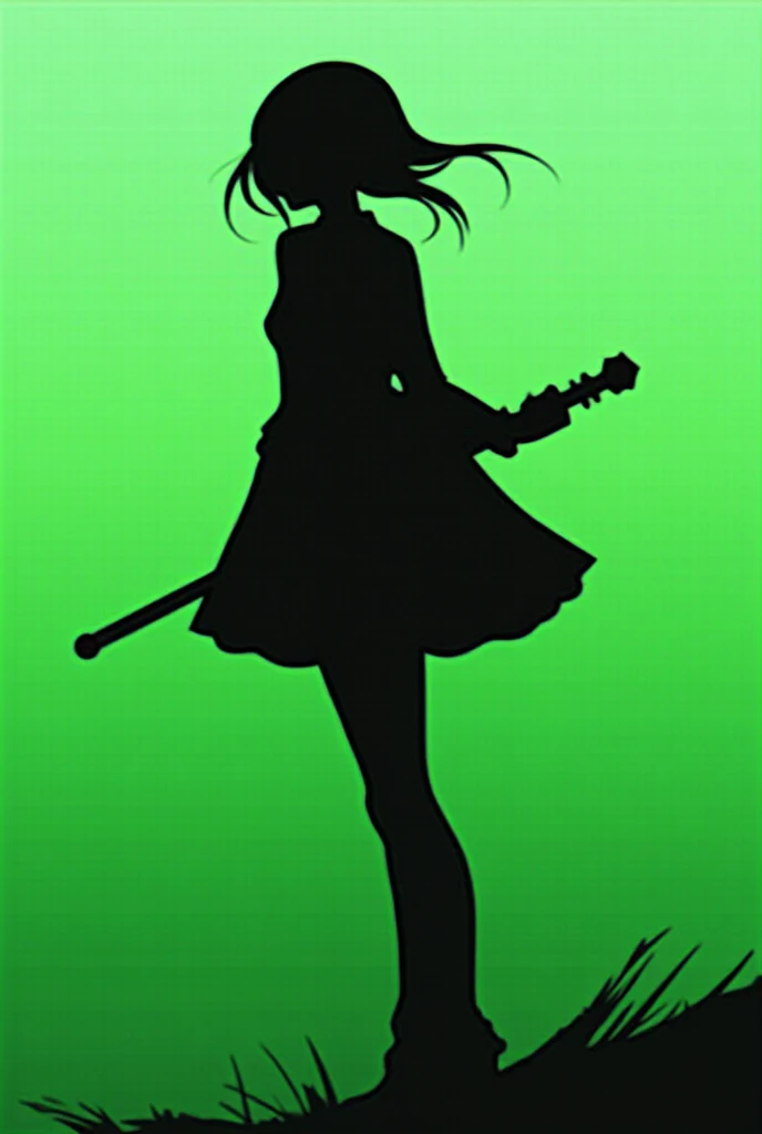 Silhouette Art。Circular Equalizer、green gradient