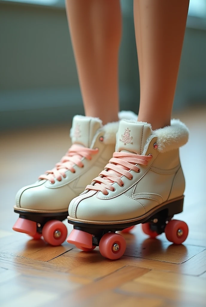 A pair of roller skate slippers