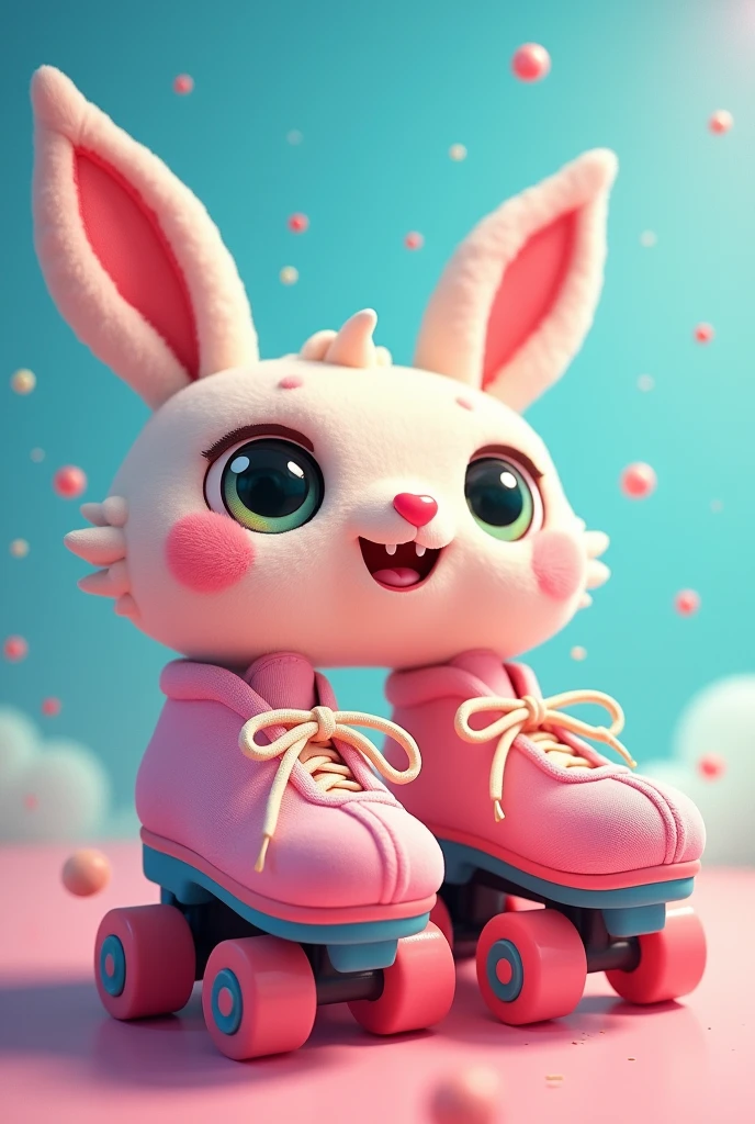 Slippers with roller skate ears