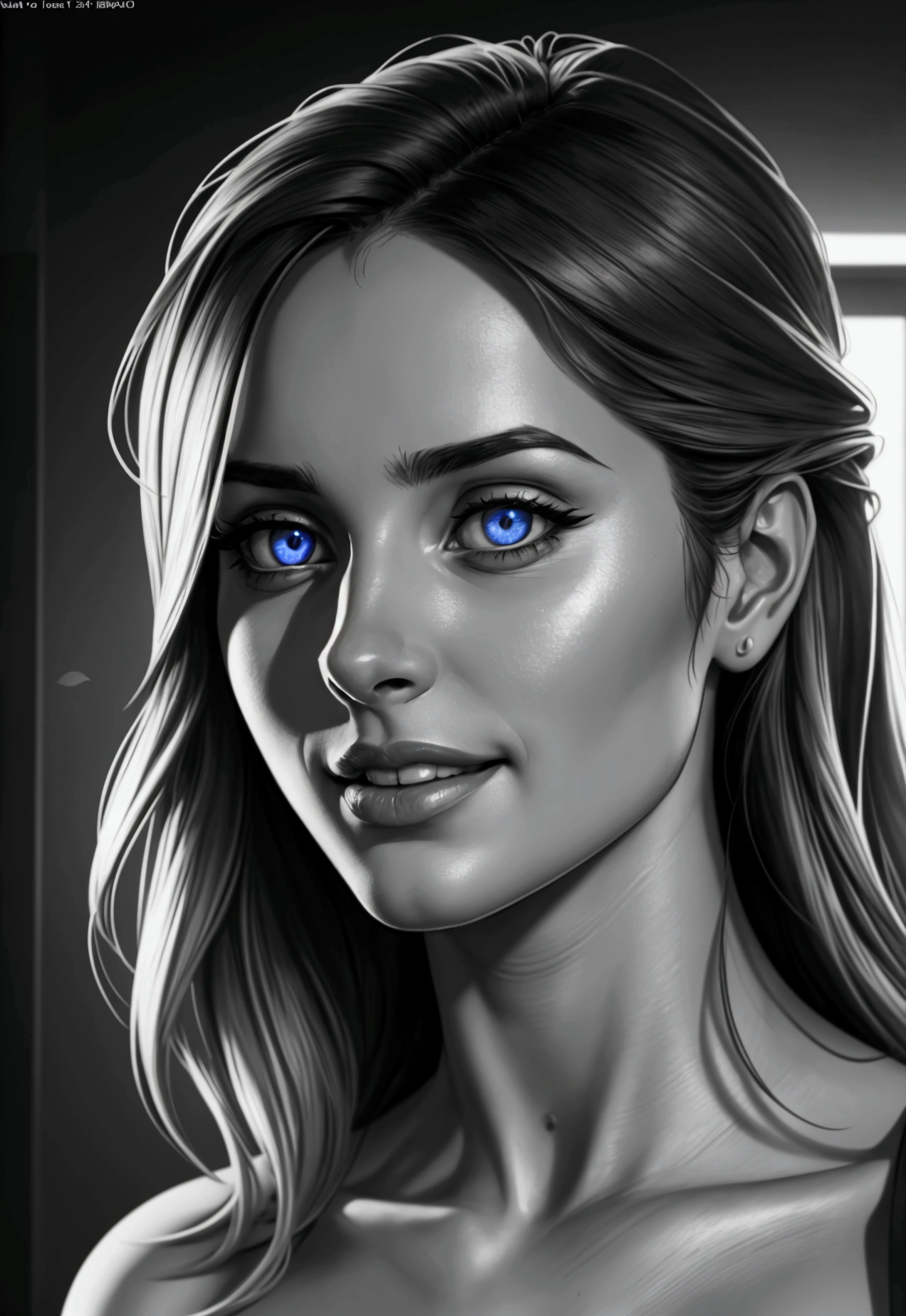 Highest quality, masterpiece, Ultra-high resolution, (Realistic:1.4), RAW Photos, One woman, Blonde, blue eyes, Detailed eyes and face, Black suit, Dynamic Lighting, In the Dark, Deep Shadow, Modest, Full body shot of a cowboy