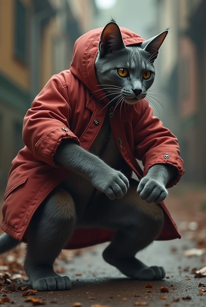 create an attack pose for ((catmon))