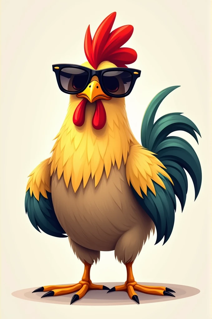 Chicken with sunglasses