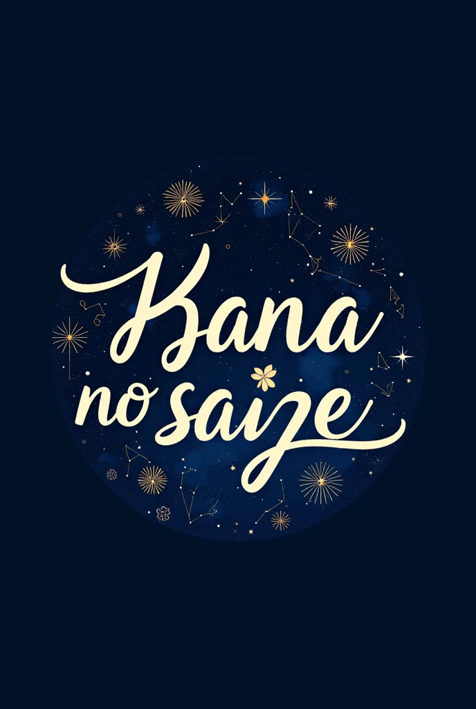 Draw a logo that says: Hana no saize With constellations 