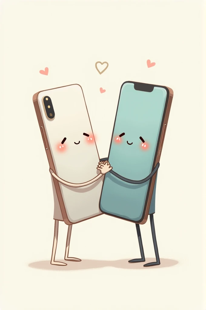 Phones holding hands