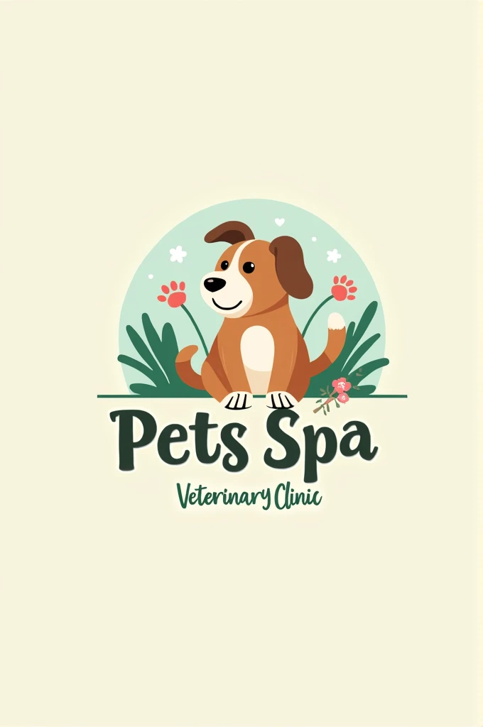 I want a striking logo for my veterinary clinic called(pets spa)