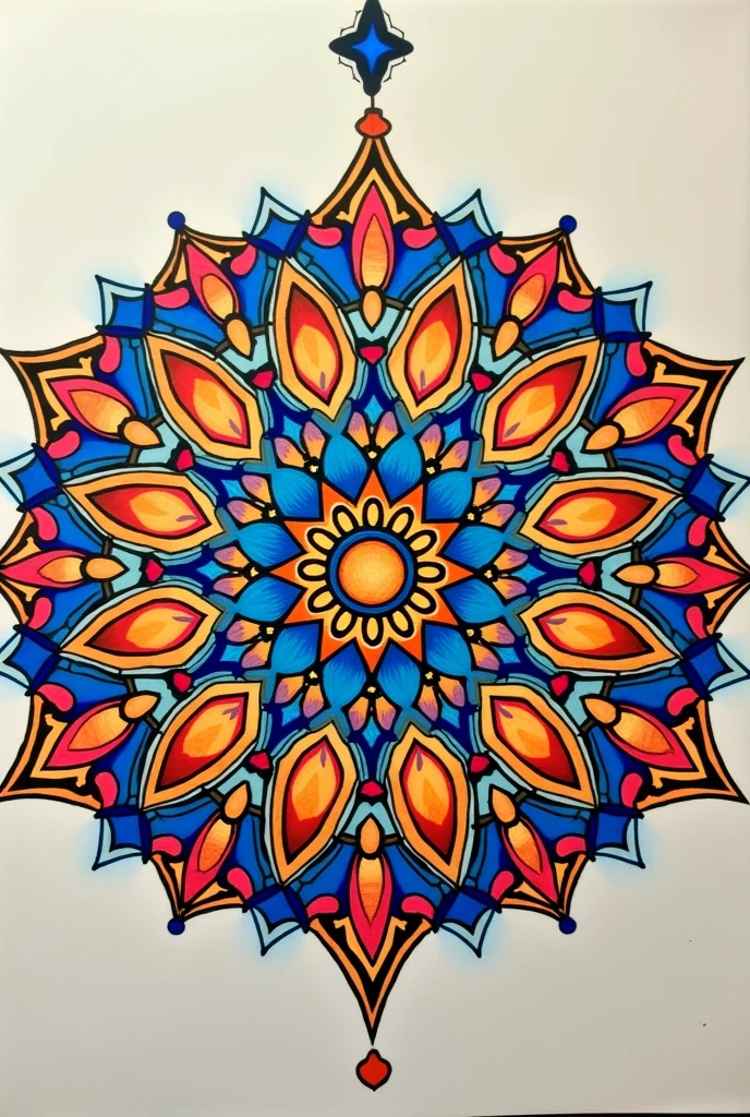 Make me a mandala with geometric figures




