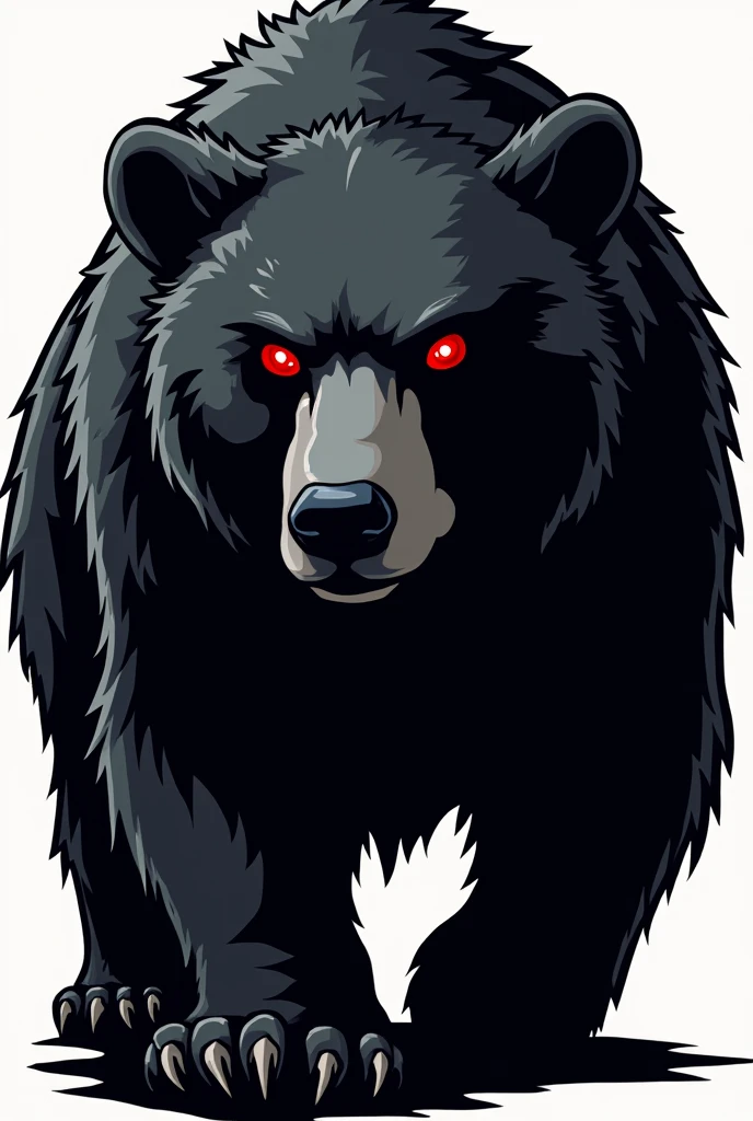 Interclass logo png black bear with red eye 