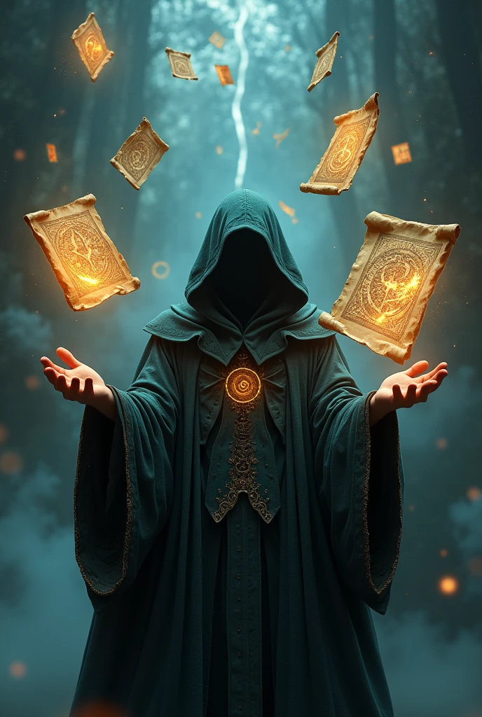 Now add files floating in his hands