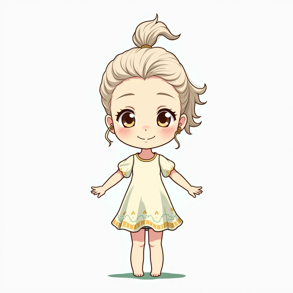 A Anime girl, flowing hair, detailed facial features, detailed eyes, delicate skin, elegant summer dress, serene expression, detailed background, natural lighting, vibrant colors, (best quality,4k,8k,highres,masterpiece:1.2),ultra-detailed,(realistic,photorealistic,photo-realistic:1.37),concept art