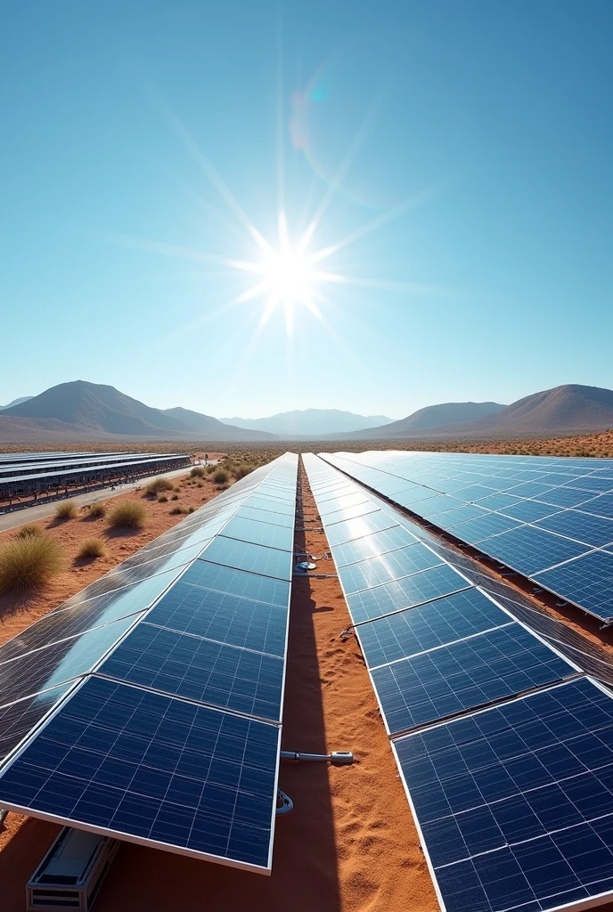 Generate me an image of solar panel installations