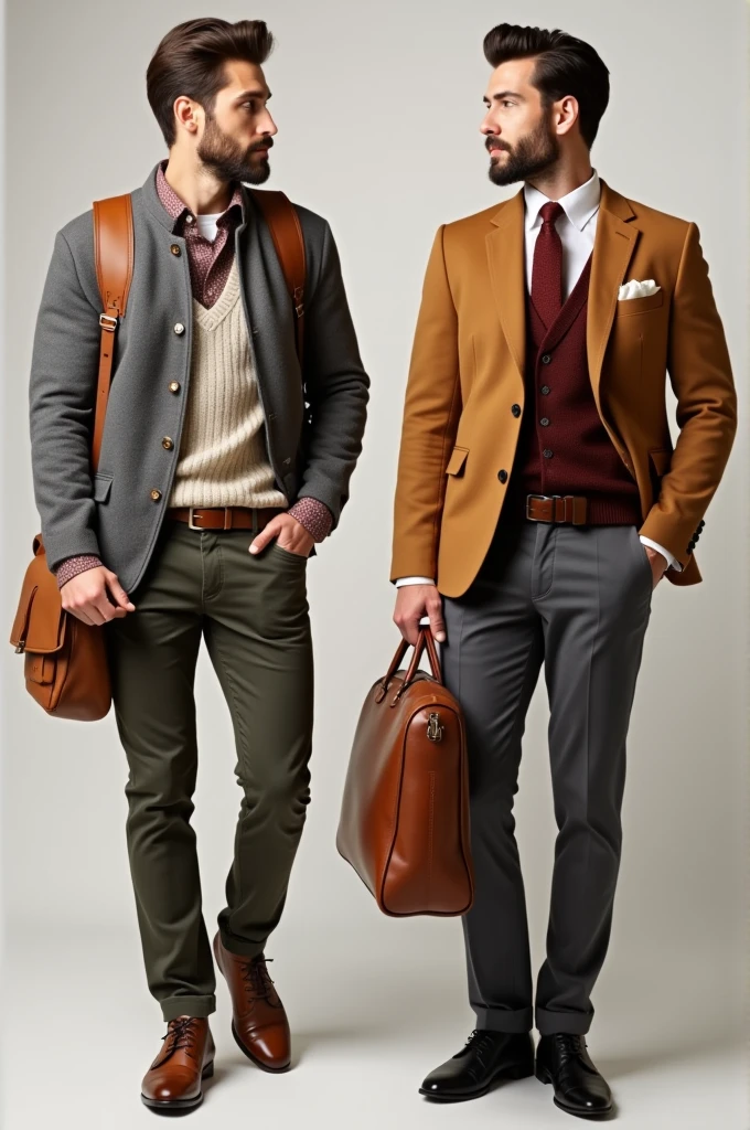 Create four distinct outfits for a 5'5" tall, 48kg INFJ guy with a heart-shaped face and an inverted triangle body shape. Consider his deep autumn color palette when designing the outfits. He has a two-block hairstyle, so ensure the styles complement his look. Please provide the outfits in the following categories:
1. **Casual Look** - Comfortable yet stylish, ideal for everyday wear.
2. **Smart Casual** - A polished look for social outings or informal work settings.
3. **Business Casual** - Professional but not too formal, perfect for the workplace.
4. **Formal Wear** - A sharp and elegant outfit suitable for special occasions.